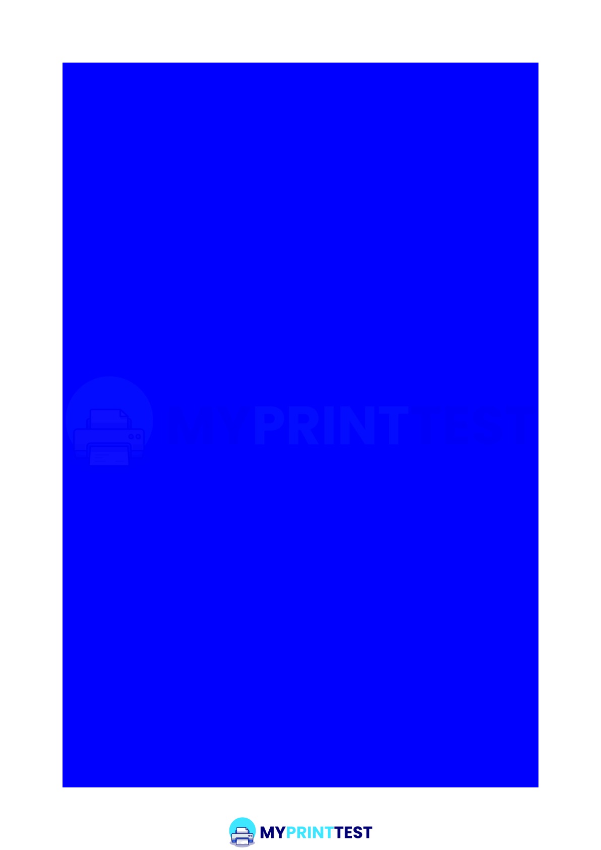 Blue Test Page